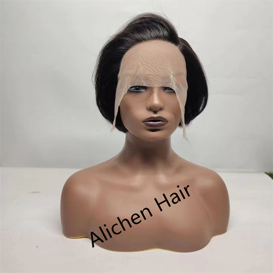 Human Hair Wigs Pixie Cut Short Wigs √