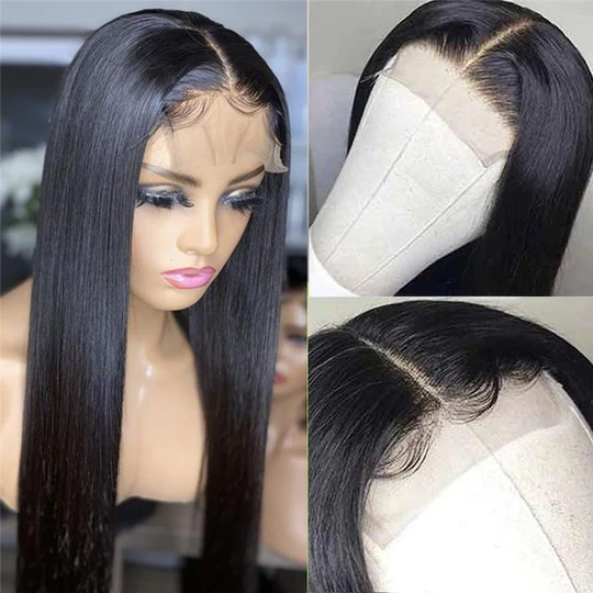 Long Closure Wig 5x5 Lace Closure Human Hair Wigs Straight Lace Wigs √