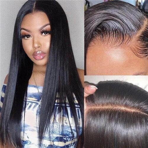 Long Closure Wig 5x5 Lace Closure Human Hair Wigs Straight Lace Wigs √