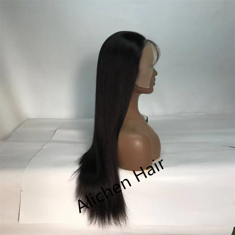 High Density Natural Black Color 13x4 Lace Wig Straight Hair wigs √