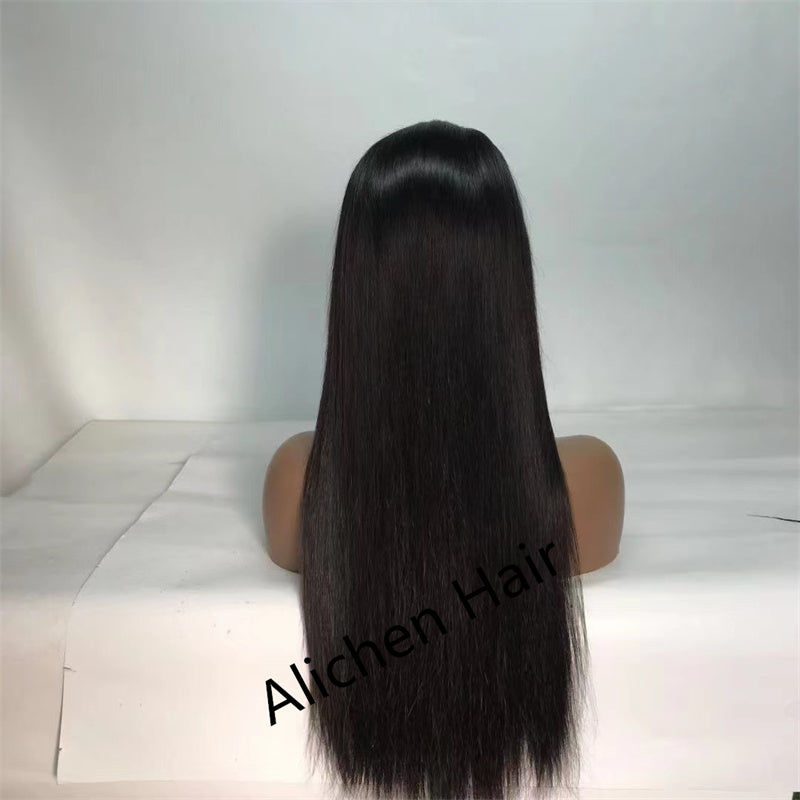 High Density Natural Black Color 13x4 Lace Wig Straight Hair wigs √