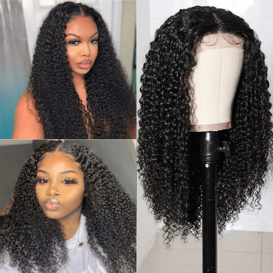 Lace Frontal Wigs 13X4 Lace front Human Hair Wig Kinky Curly Wig √