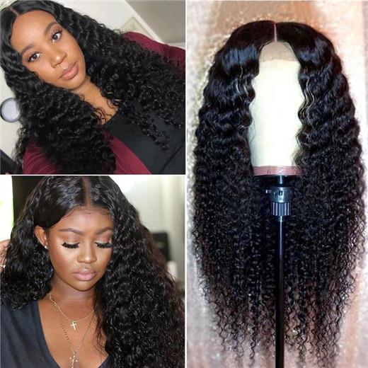 Jerry Curly 4x4 Closure Wig Natural Hairlines 210% Density  Lace Closure Thick Wigs √